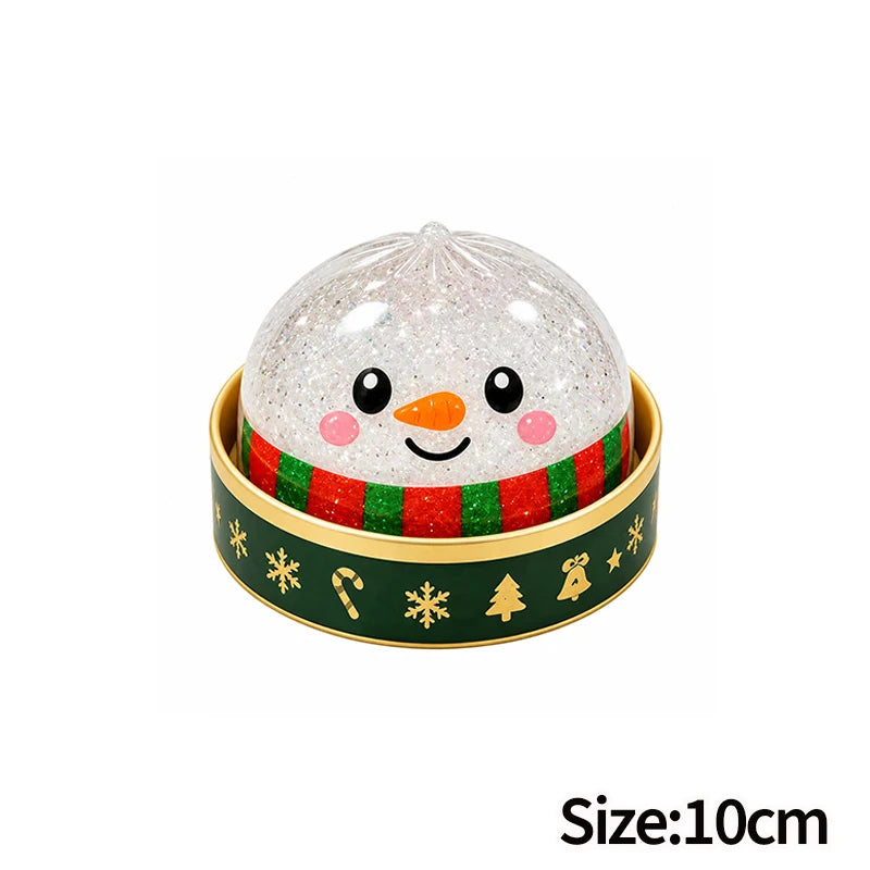 Christmas Dumplings Squishy Glitter Maltose Snowman