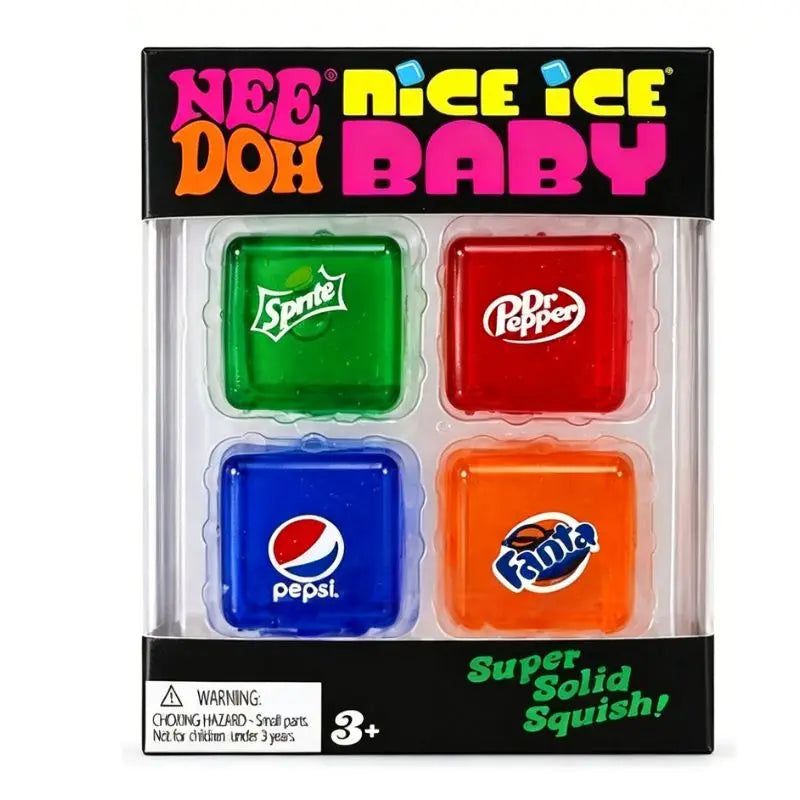 4Pcs NeeDoh Nice Ice Cube Mini Squishy Toy