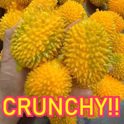 Handmade Crunchy Squishy Durian and Dragon Fruit Stress Ball