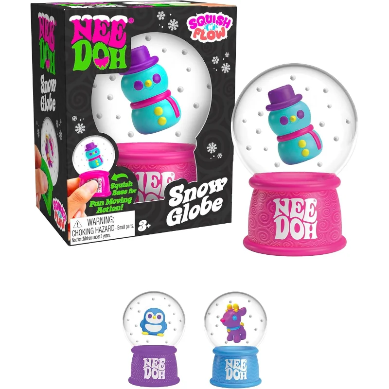 New NeeDoh Squish Flow Snow Globe Crunch
