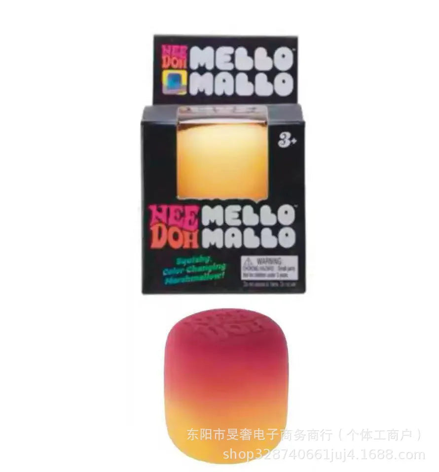 New Needoh Mello Mallo Uv Light Reactive Squish Toy