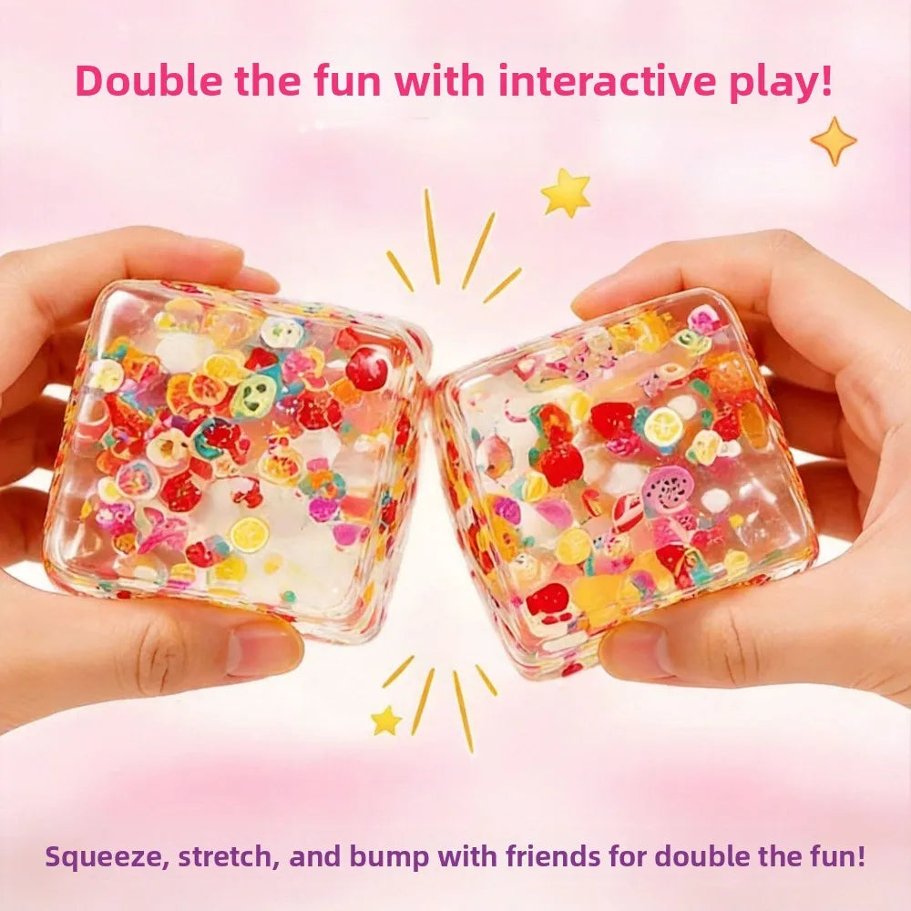 Taba Squishy Stress Balls Cube - Fruit  Sensory Fidget Toy