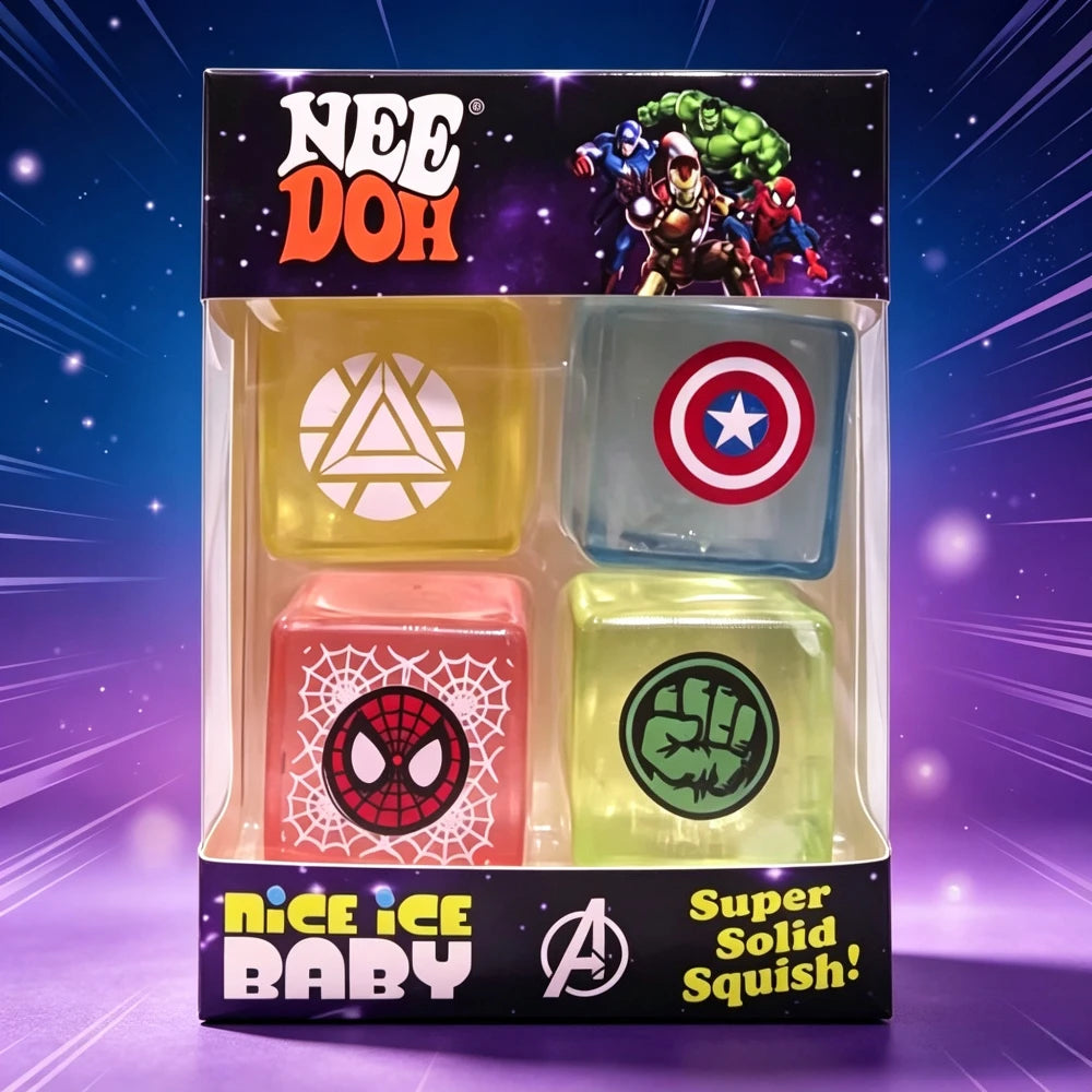 4Pcs NeeDoh Nice Ice Cube Mini Squishy Toy