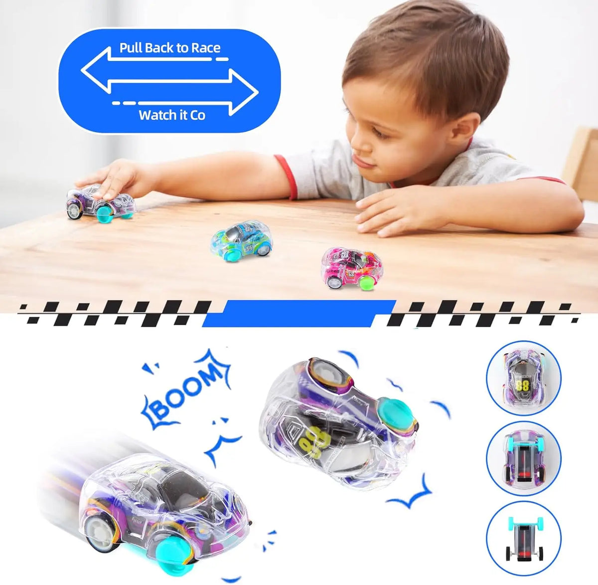 12/100Pcs Mini Pull Back Cars Set Pull Back Racing Vehicles
