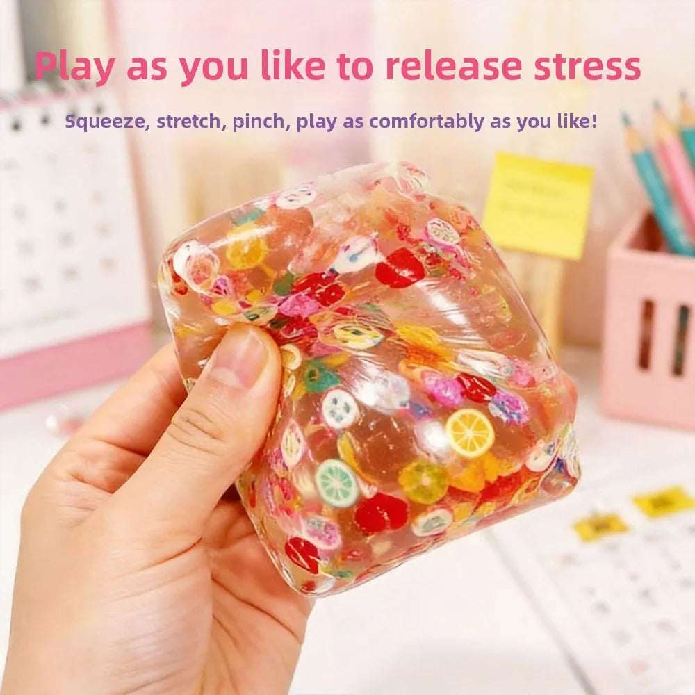 Taba Squishy Stress Balls Cube - Fruit  Sensory Fidget Toy