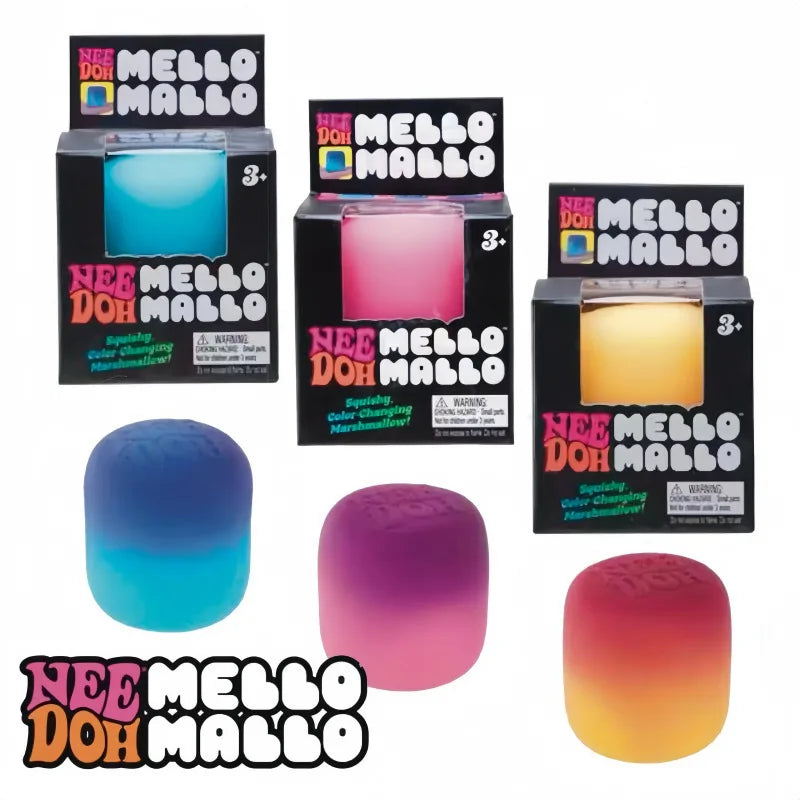 New Needoh Mello Mallo Uv Light Reactive Squish Toy