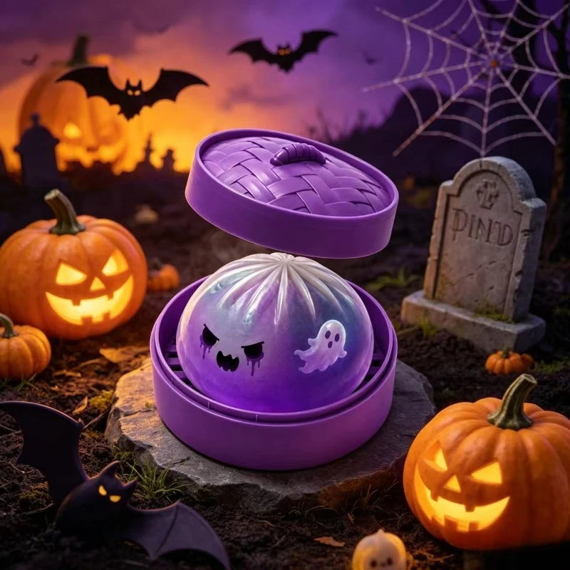 2026NEW Glitter Halloween Ghost Dumplings Squishy