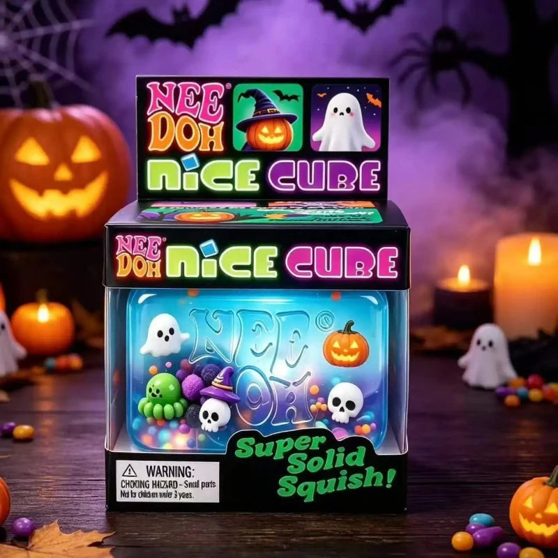 NeeDoh Halloween Spider Pumpkin Soft Squishy