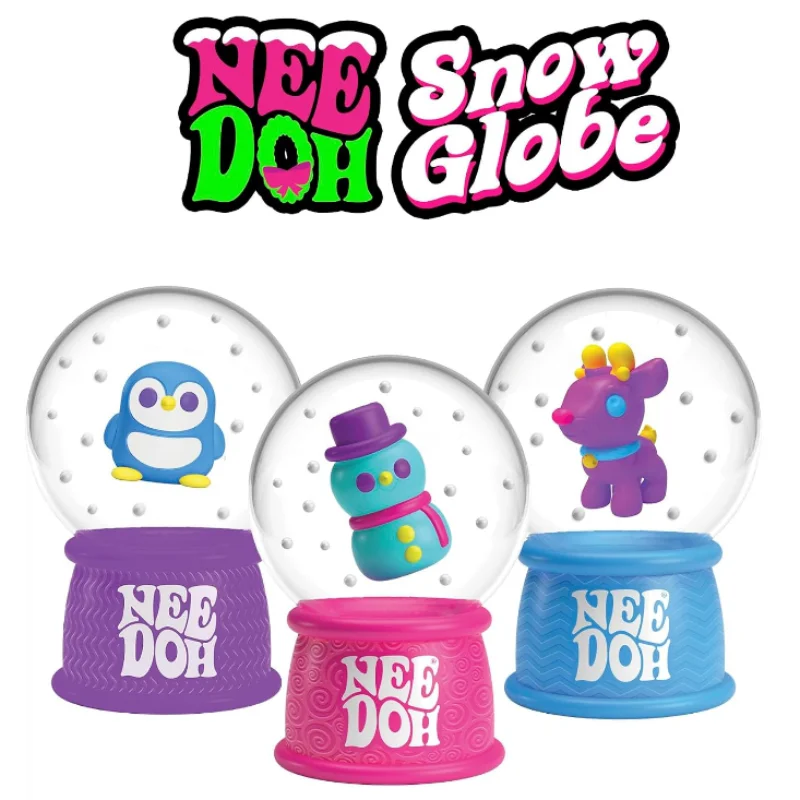 New NeeDoh Squish Flow Snow Globe Crunch