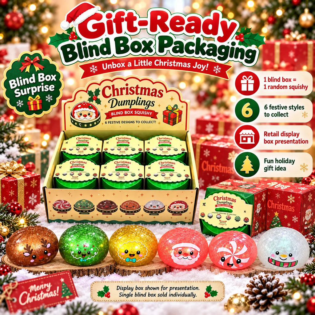 1-5PCS Christmas Dumpling Squishy Blind Box