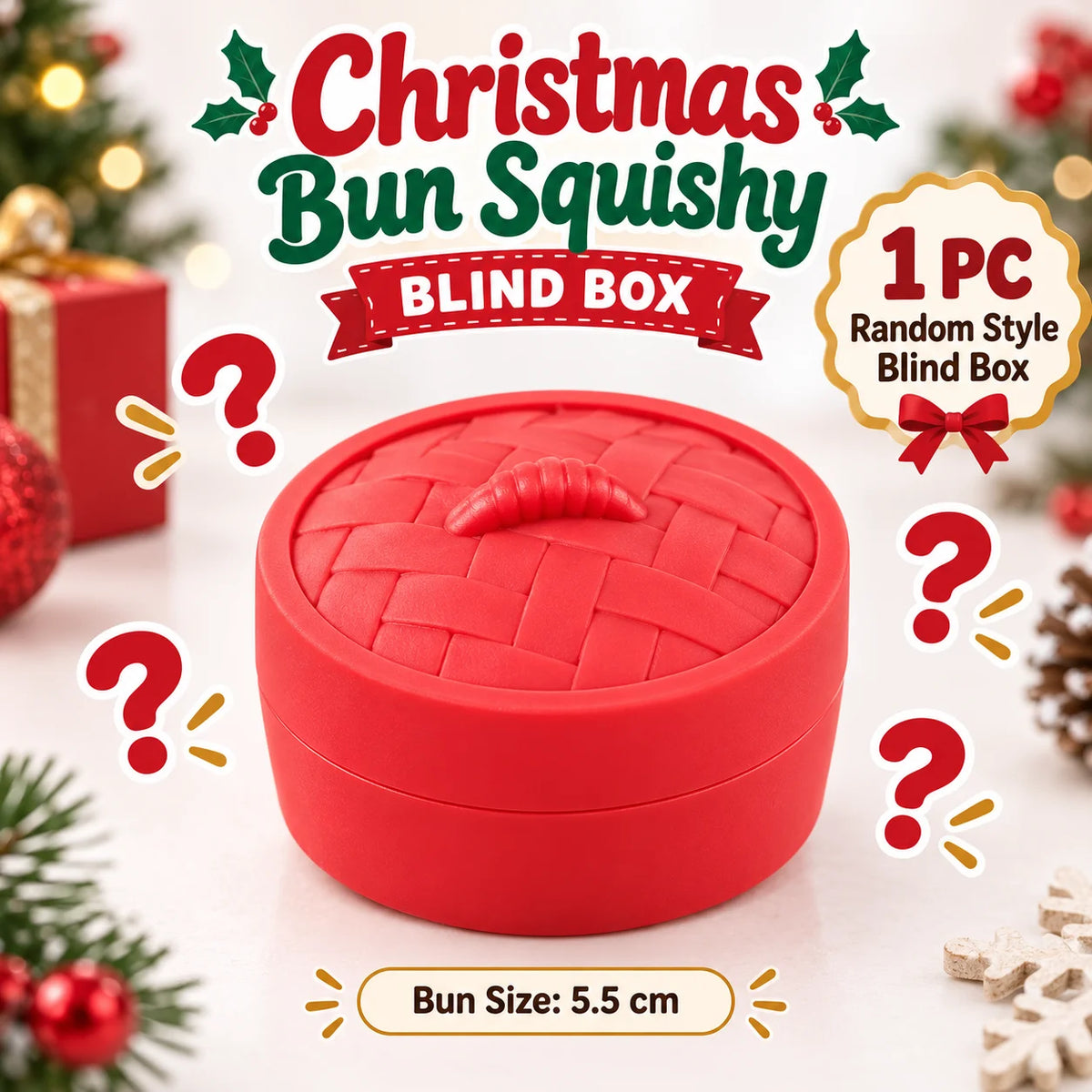 1-5PCS Christmas Dumpling Squishy Blind Box