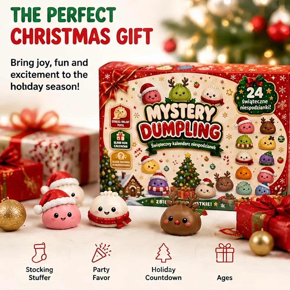 Christmas Squishy Calendar Countdown Surprise Box Dumpling Squishies