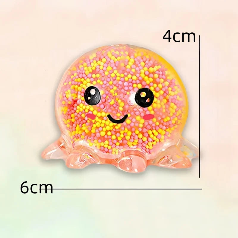 1-6PC Glowing Light Squid Vent Ball Squeeze