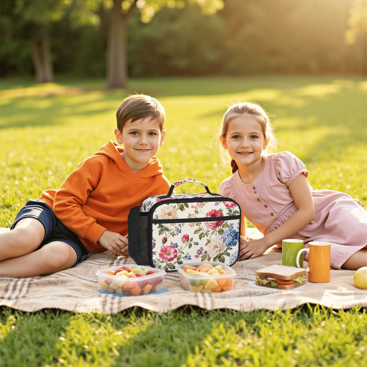 Horizontal Insulated Lunch Tote Bag
