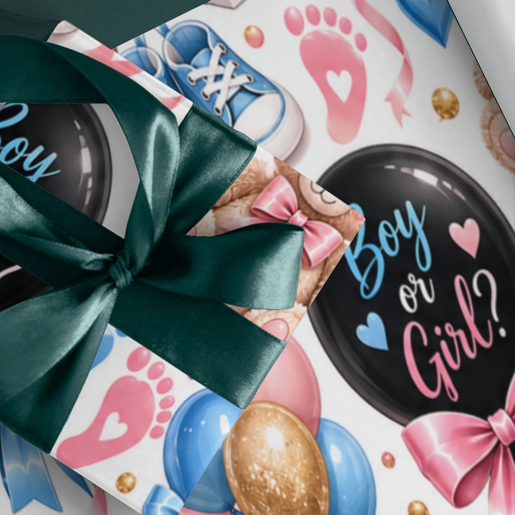 3Pack Gift Wrapping Paper gender reveal
