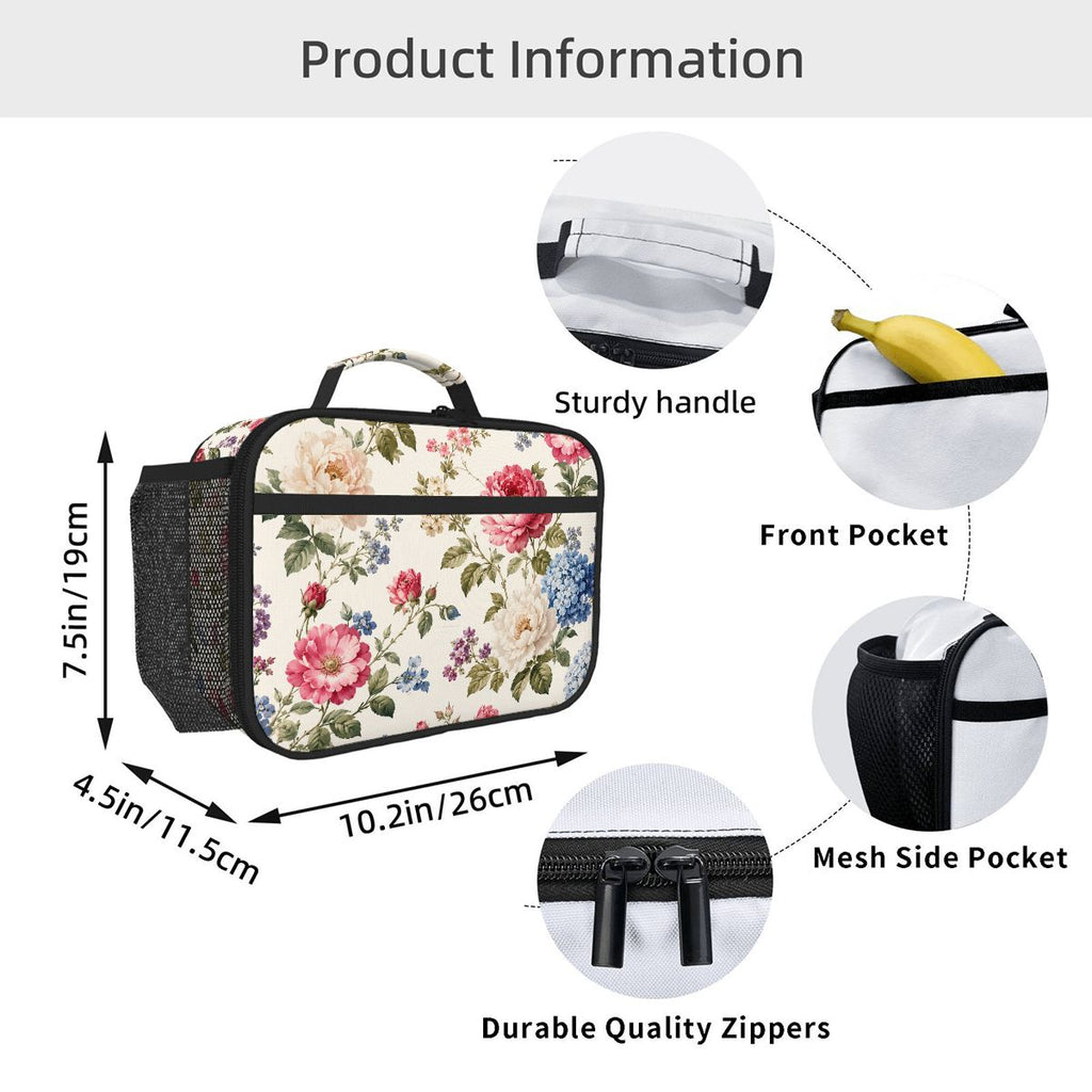 Horizontal Insulated Lunch Tote Bag