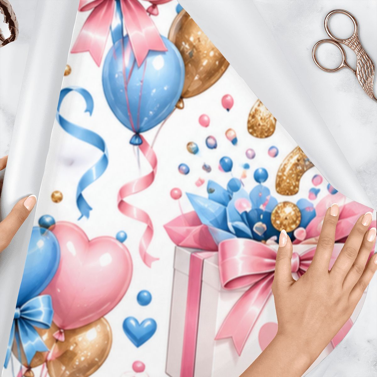 3Pack Gift Wrapping Paper gender reveal